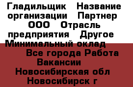 Гладильщик › Название организации ­ Партнер, ООО › Отрасль предприятия ­ Другое › Минимальный оклад ­ 20 000 - Все города Работа » Вакансии   . Новосибирская обл.,Новосибирск г.